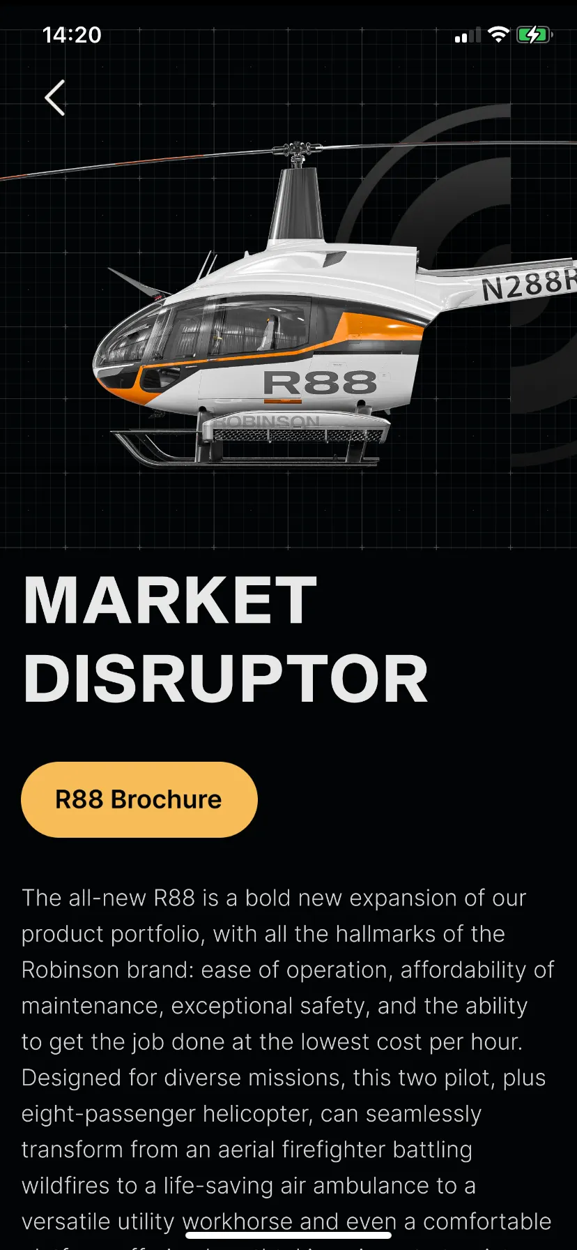 Robinson R88 Helicopter interface screenshot 4