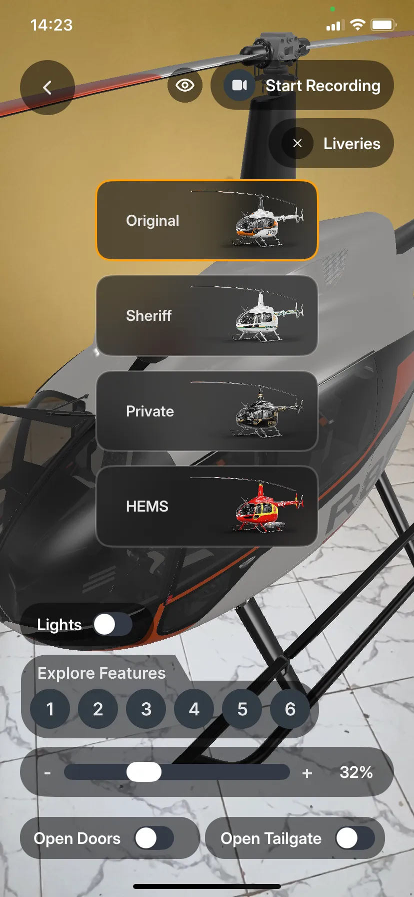 Robinson R88 Helicopter interface screenshot 23