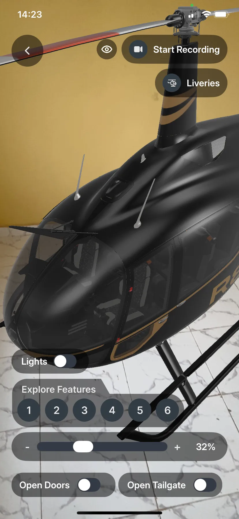 Robinson R88 Helicopter interface screenshot 24