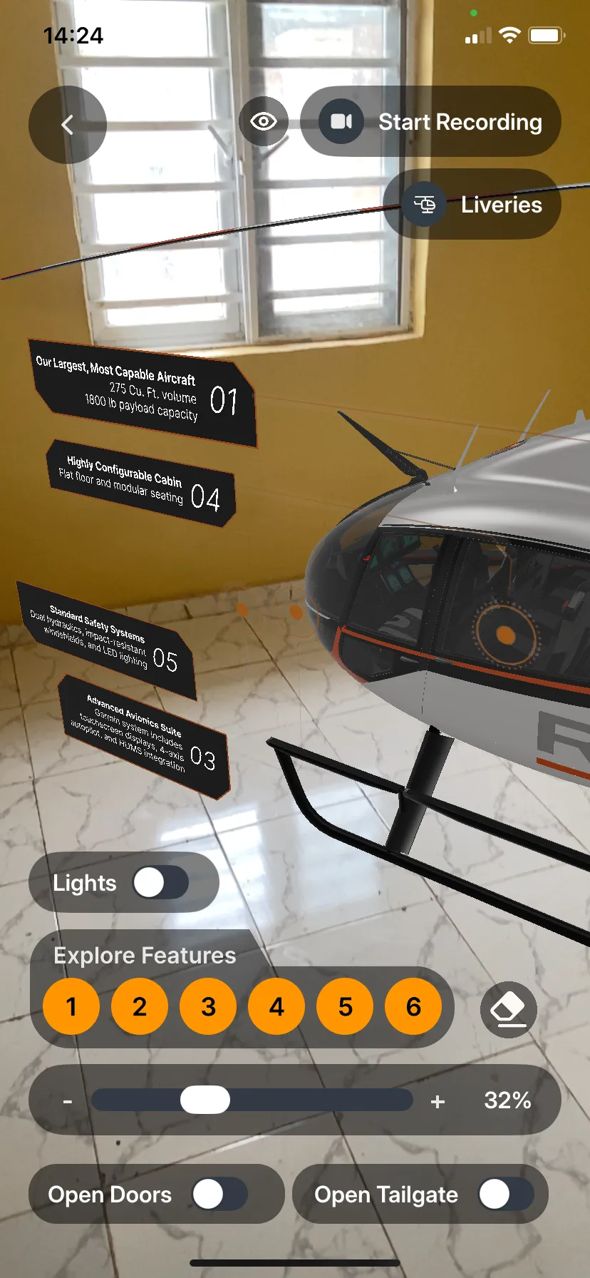 Robinson R88 Helicopter interface screenshot 25